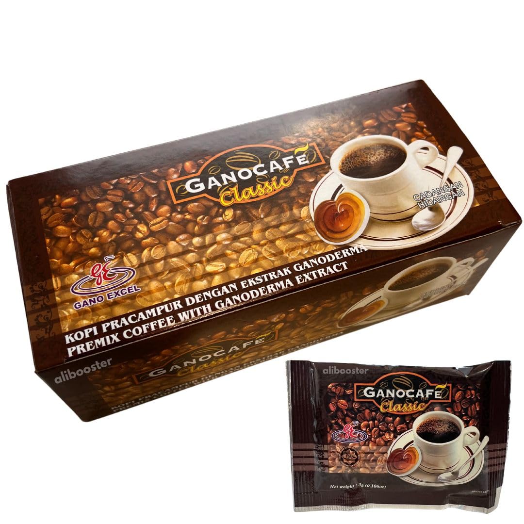 GanoCafé Gano Excel Classic - Caffè nero senza zucchero fungo ganoderma reishi