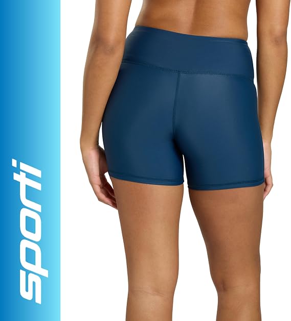 Sporti Women's Athletic Active Boyshort Swim Bottom 2.25/4.5/8 in Inseam