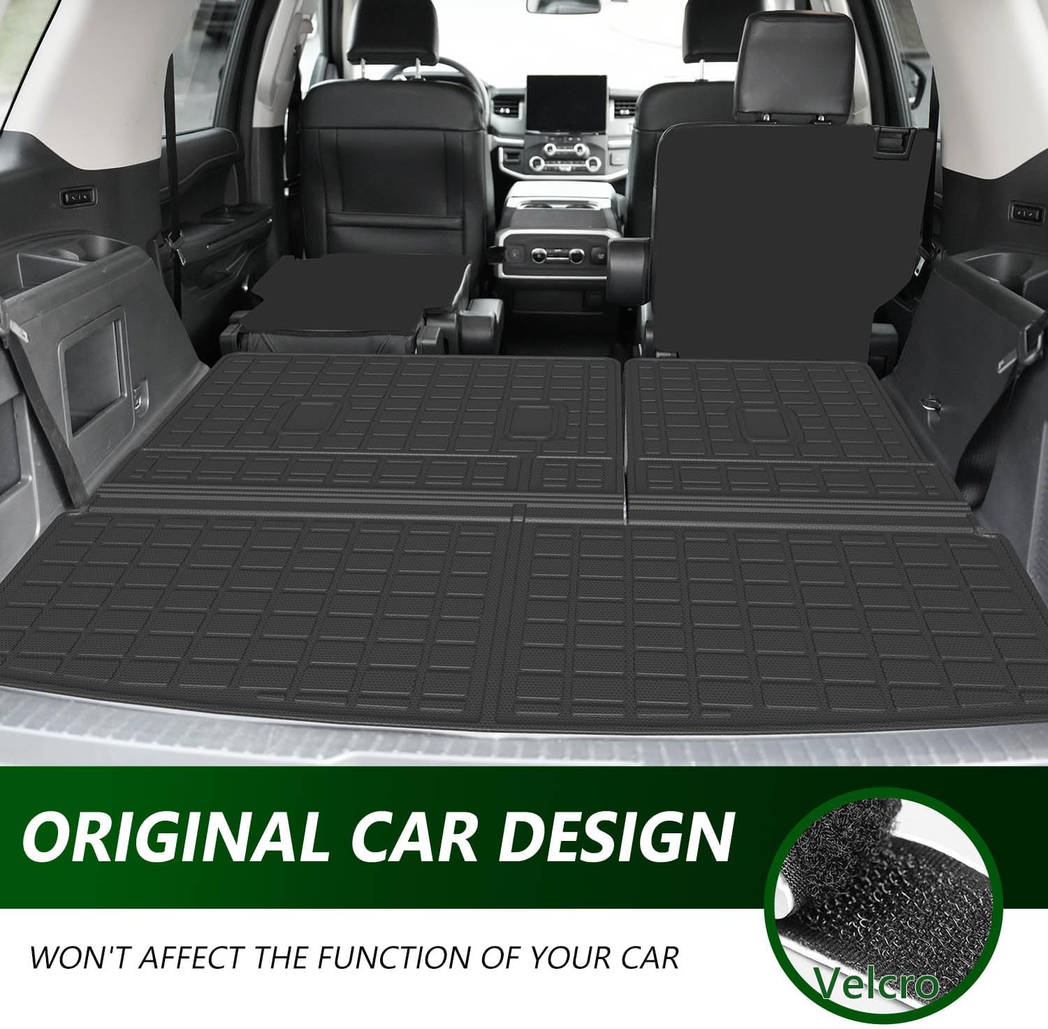 Cargo Mat Compatible with 2018-2024 Ford Expedition Lincoln Navigator 3rd Backrest Mat Replacement for 2018-2024 Ford Expedition Accessories(7&8 Seats 3rd Backrest Mat+Trunk Mat)