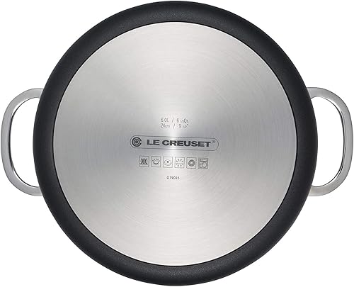 Miniatura 4 de Le Creuset Olla antiadherente endurecida PRO con tapa de vidrio, 6.3 cuartos de galón.