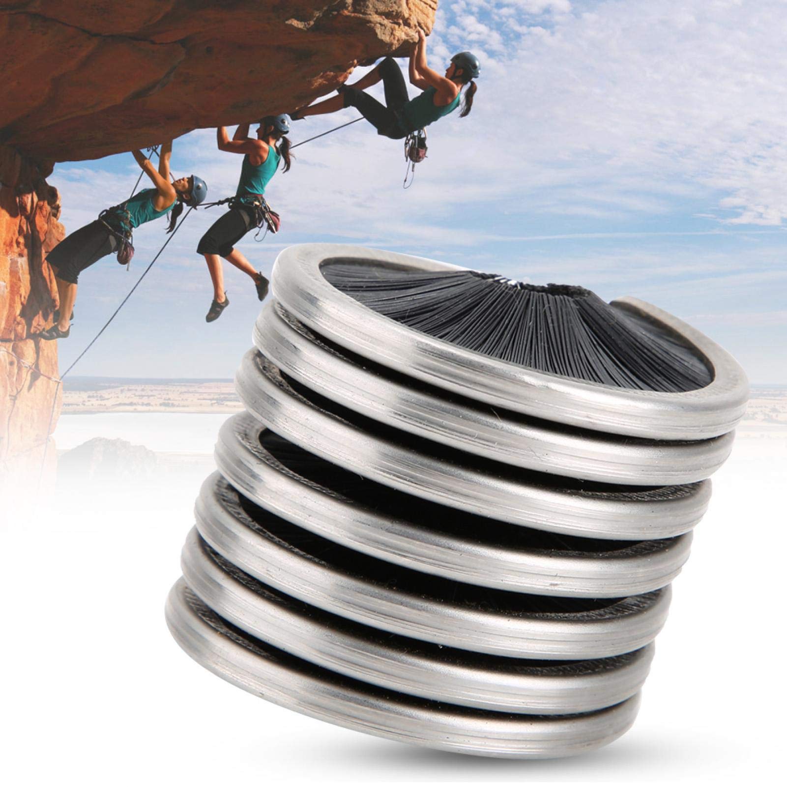 Naroote Sales Cord Washing Tool, Rope Cleaning Brush, Climbing Rope Good Stainless Steel Climbing Brush Caving Climbing for Cleaning Outdoor