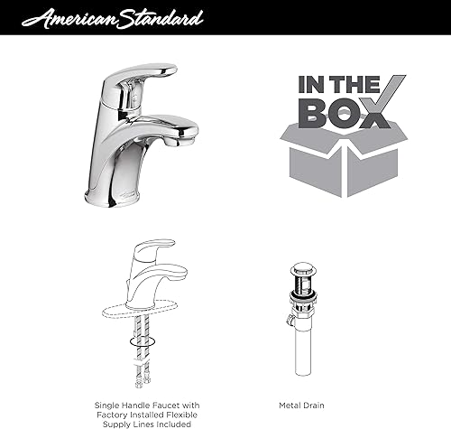 Miniatura 4 de American Standard 7075100.295Colonia Pro SL monoblockwithmetal Drain,,, níquel satinado