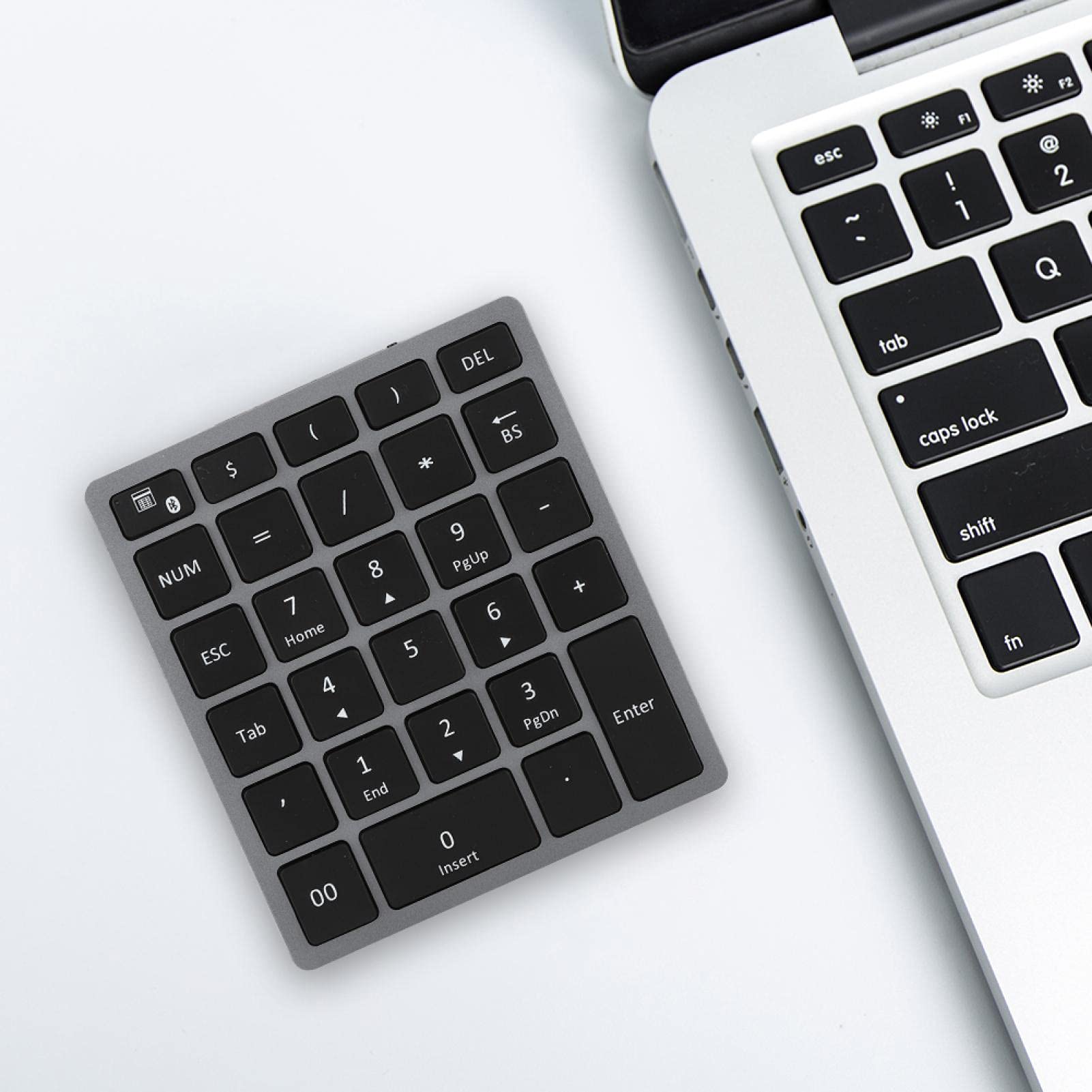 Clavier Aluminium Clavier Numérique Sans Fil Bluetooth - 28 Touches Aluminium, Rechargeable, Compatible PC/Tablette Pavé Numérique Portable Clavier Aluminium Clavier Numérique Sans Fil Bluetooth - 28 Touches Aluminium, Rechargeable, Compatible PC/Tablette Pavé Numérique Portable