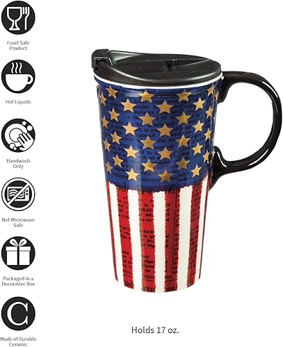 Miniatura 6 de Cypress Home Liberty Ceramic Latte - Taza de viaje de 17 onzas