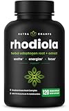 Rhodiola Rosea Supplement 600mg | 120 Vegan Capsules | Rhodiola Rosea Extract for Energy, Stress Relief, Mood and Focus | Adaptogenic Root with Rosavin & Salidrosides | 300mg Pills by NutraChamps