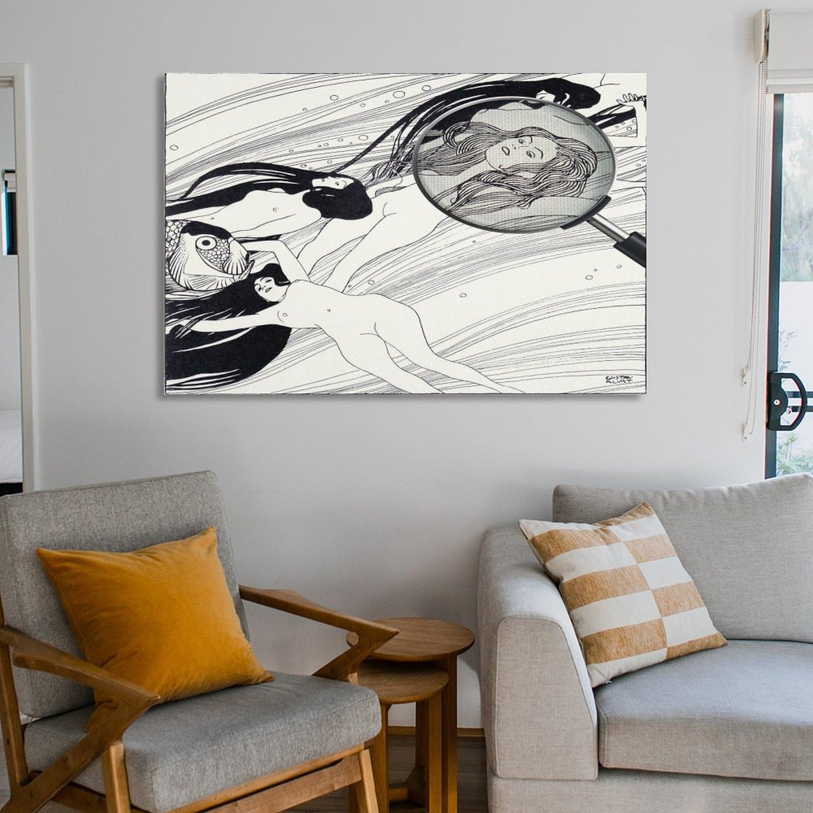 Amazon.co.jp: グスタフ・クリムト作「魚の血」ウォールアート