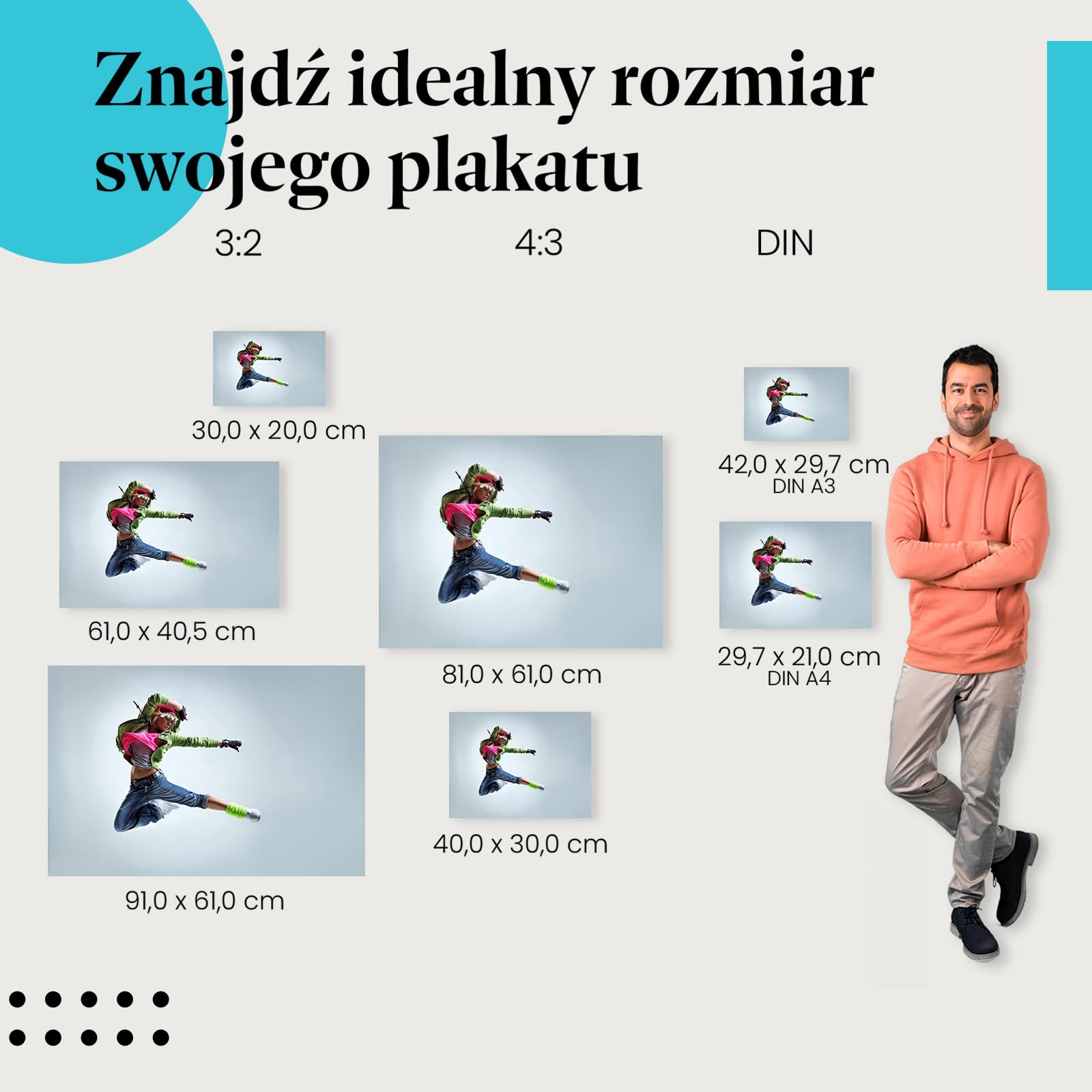 Postereck - 0195 - Hip hop, tancerz, muzyka, street dance, kobieta. Wydruk, Druk, Sztuka Ścienna, Dekoracja. - ekran - 75,0 cm x 50,0 cm