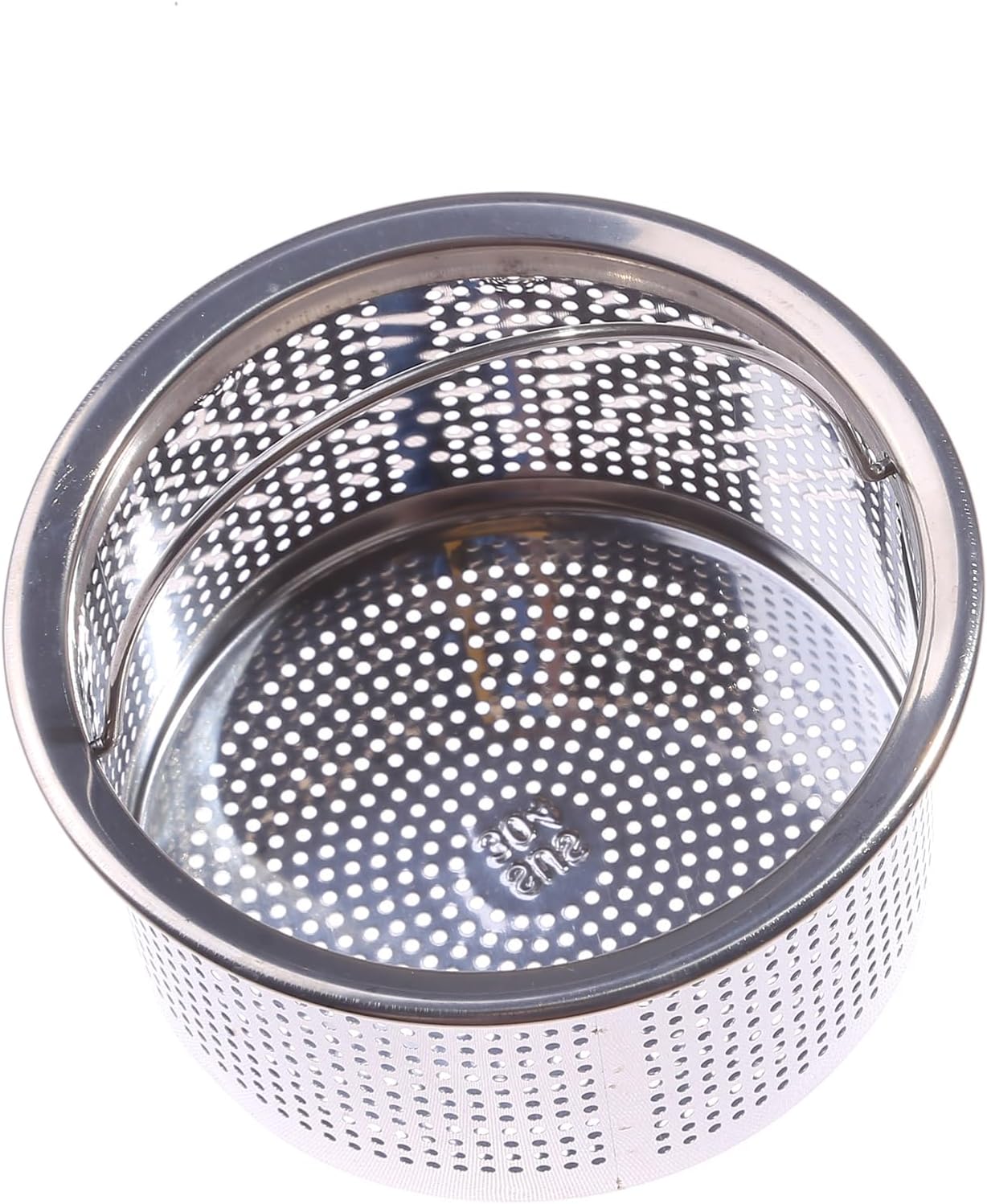 Kitchen Sink Strainer Sink Strainer Basket with Handle Stainless Steel Sink Drain Strainer Dishwasher Safe, 7.7cm, Style 1