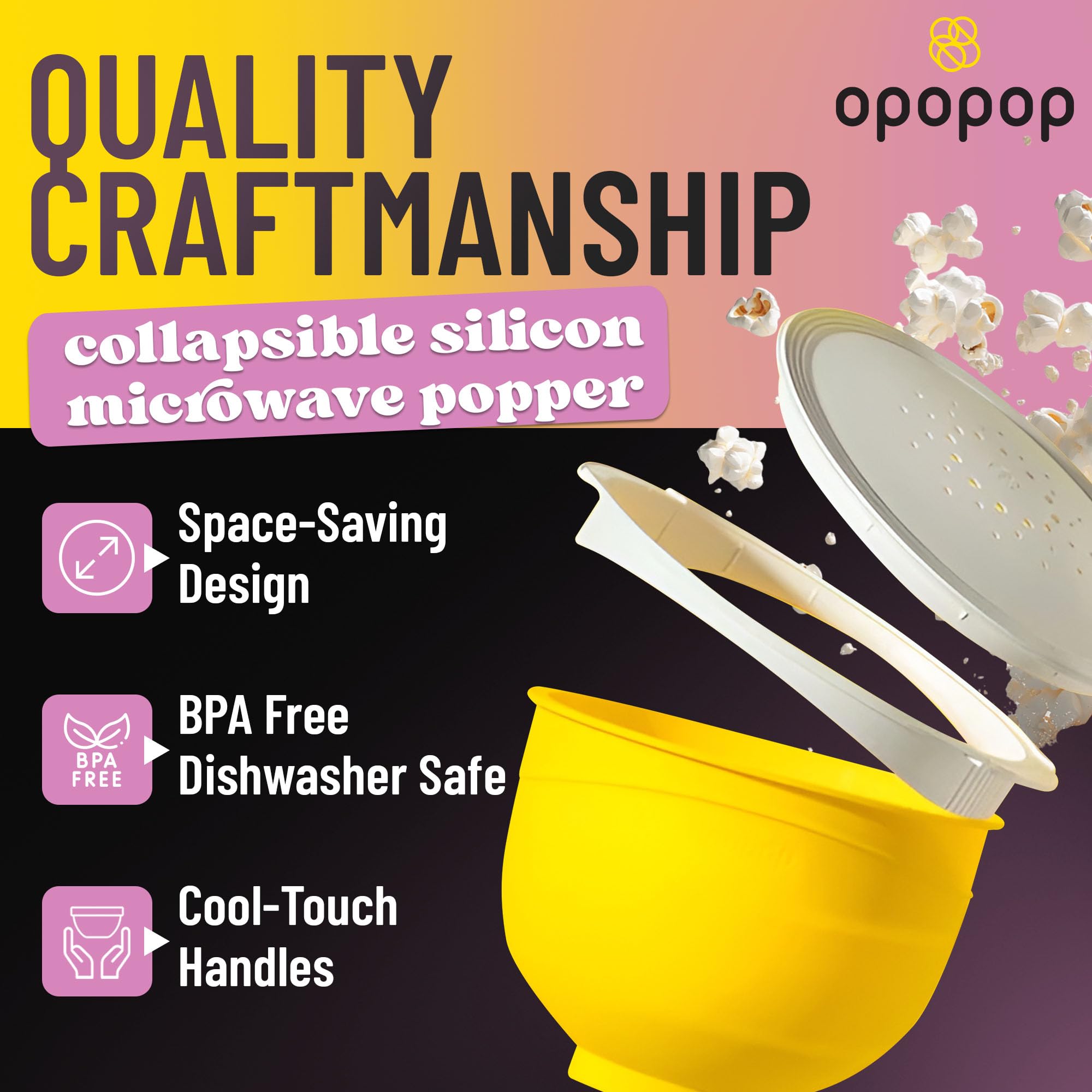 Opopop Palomitas de maíz para microondas, paquete variado de 12 palomitas de maíz gourmet, palomitas de maíz plegables de silicona, máquina de palomitas de maíz, porción sin gluten, sin BPA y apta