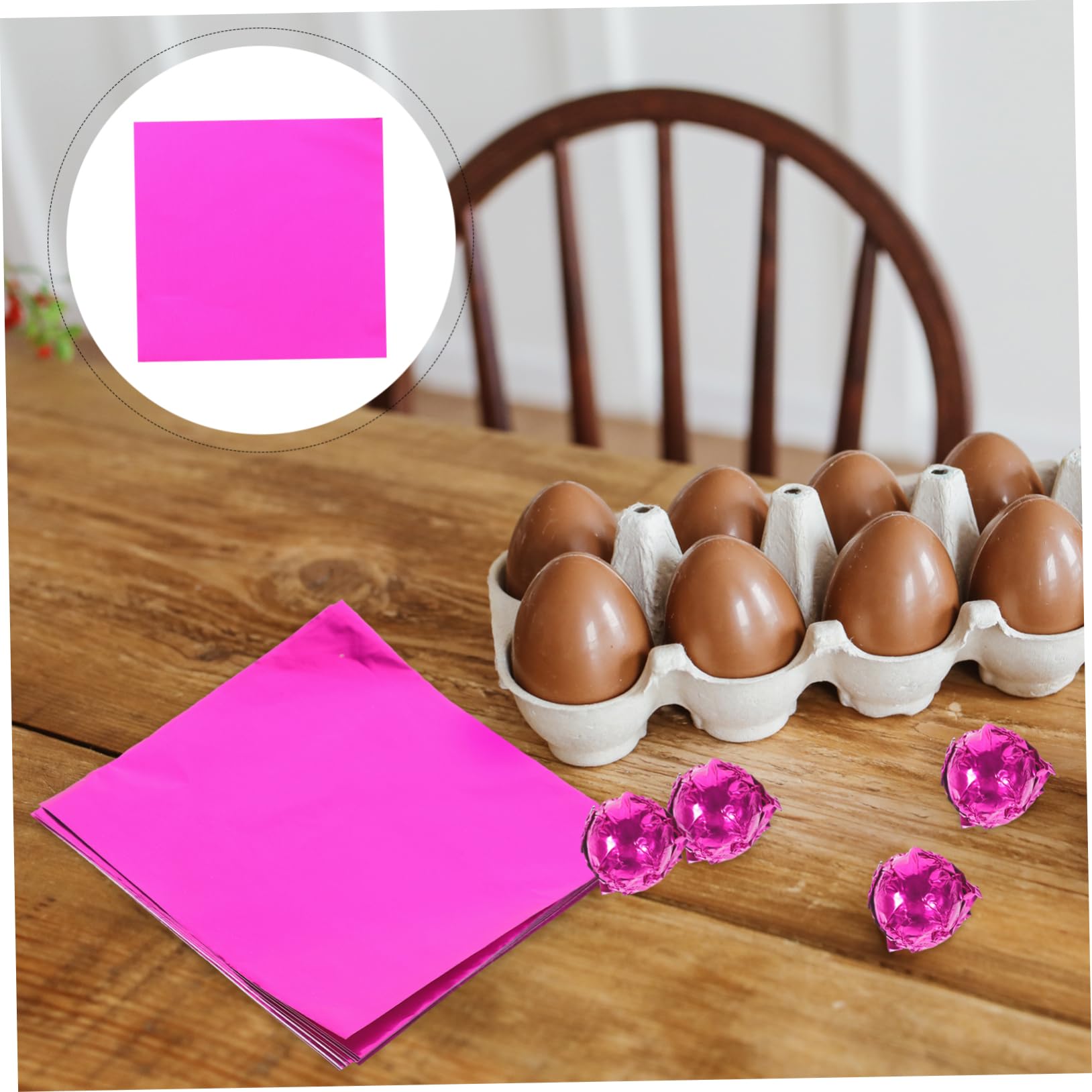 HOLIDYOYO 200pcs Square Foil Candy Wrappers Tinfoil Tea Packaging for Christmas Sugar Wrapping