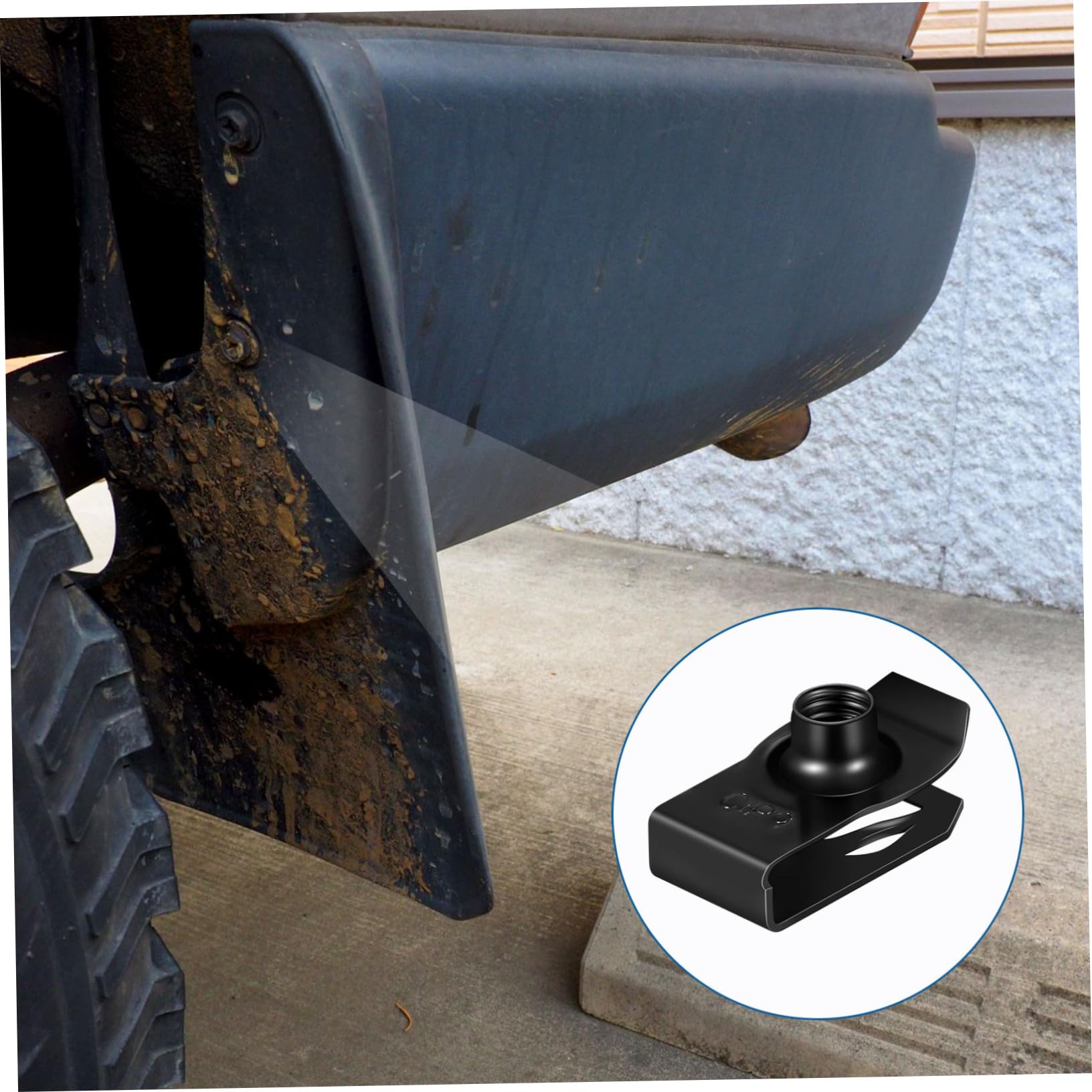 HOMSFOU 40piezas Clips De Metal Para Automóviles Tuercas De Clip Resistente Para Guardabarros y Parachoques Instalación Rápida y