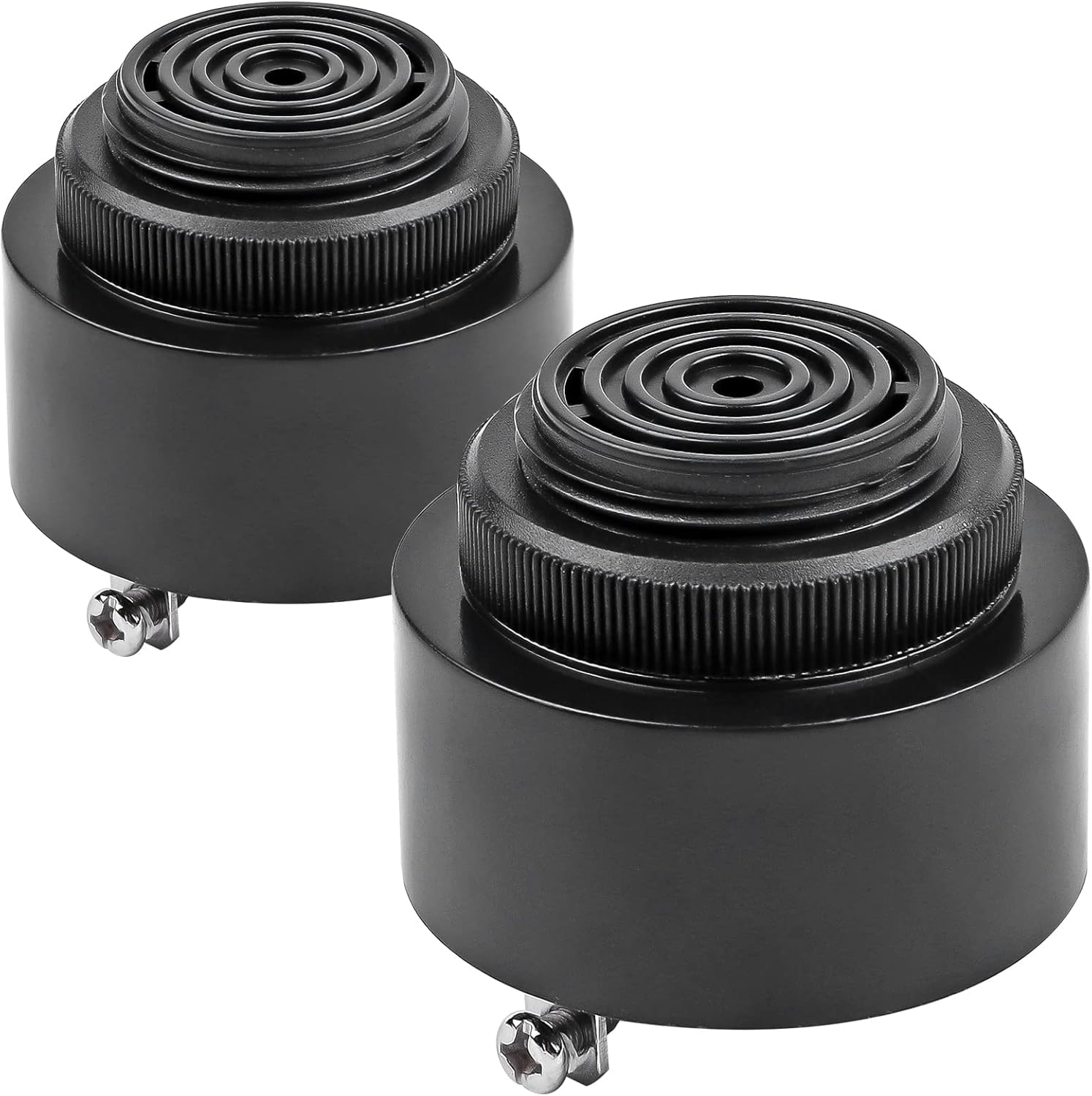RUNCCI-YUN 2 pezzi Cicalini Elettronici di Allarme DC 3-24V Piezo Buzzer Suono Continuo per Arduino (Nero)