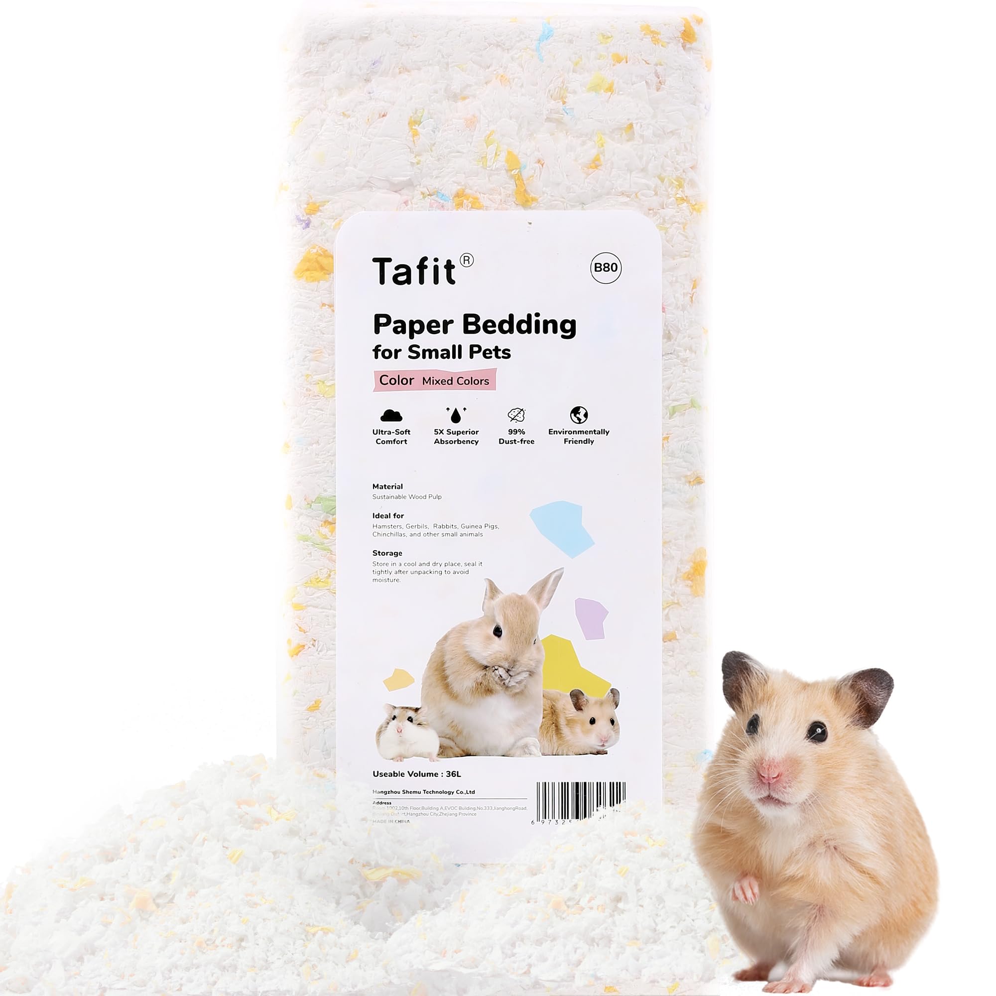Dust-Free Soft Natural Paper Bedding with Odor Control, for Hamsters,  Guinea Pigs,Rabbits, Chinchillas, Rats, Mice, Gerbils, Bunniess, Rodents,  Small