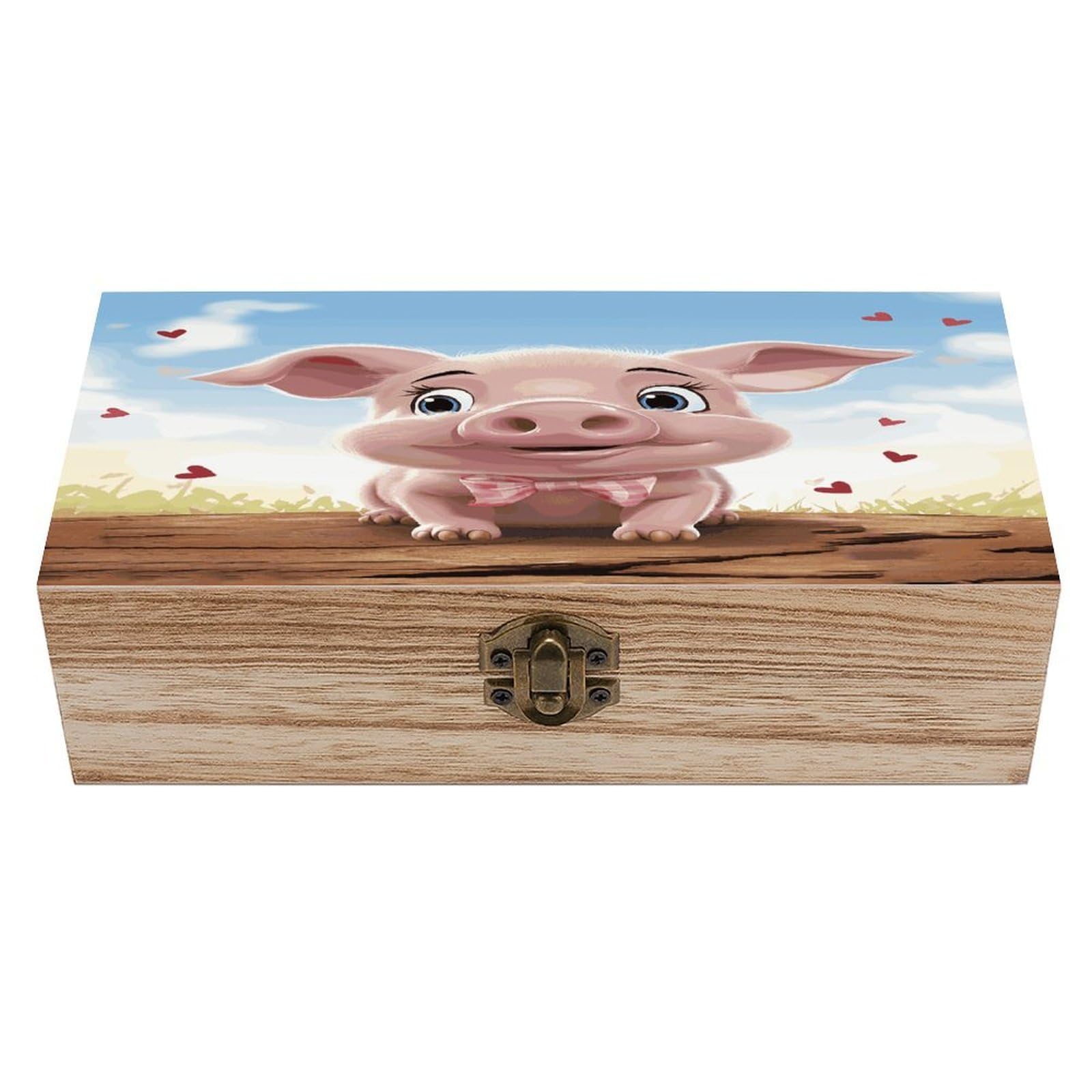 Adfgyerh Style Smiling (16) Bins Solid Wood，Jewelry Box Retro And Exquisite，Storage Box Used For Storing Photos, Souvenirs, Letters, Gifts, And Jewelry.