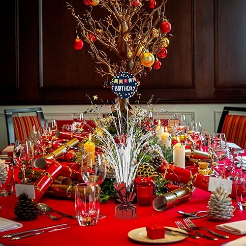 Miniatura 3 de Una razón para celebrar el centro de mesa de spray de aluminio multicolor, 18 pulgadas (1 unidad), vibrante y duradero para cualquier celebración