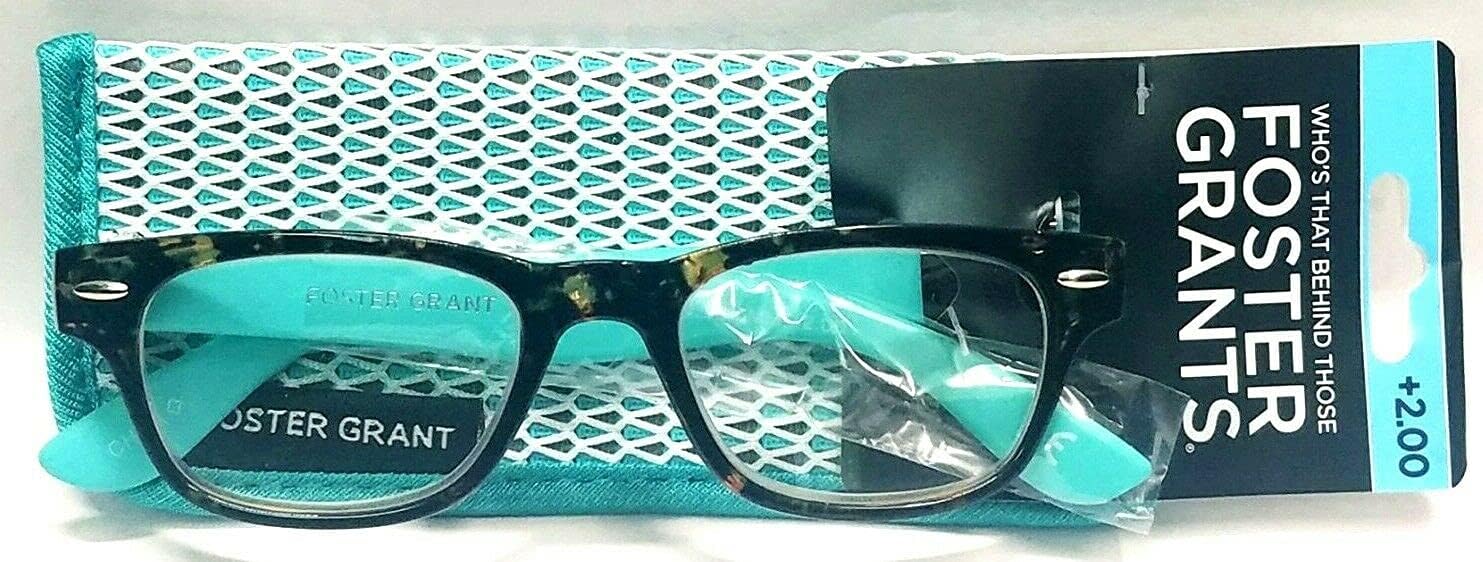 Foster Grant Reading Glasses Keena AQU w/Case +1.50