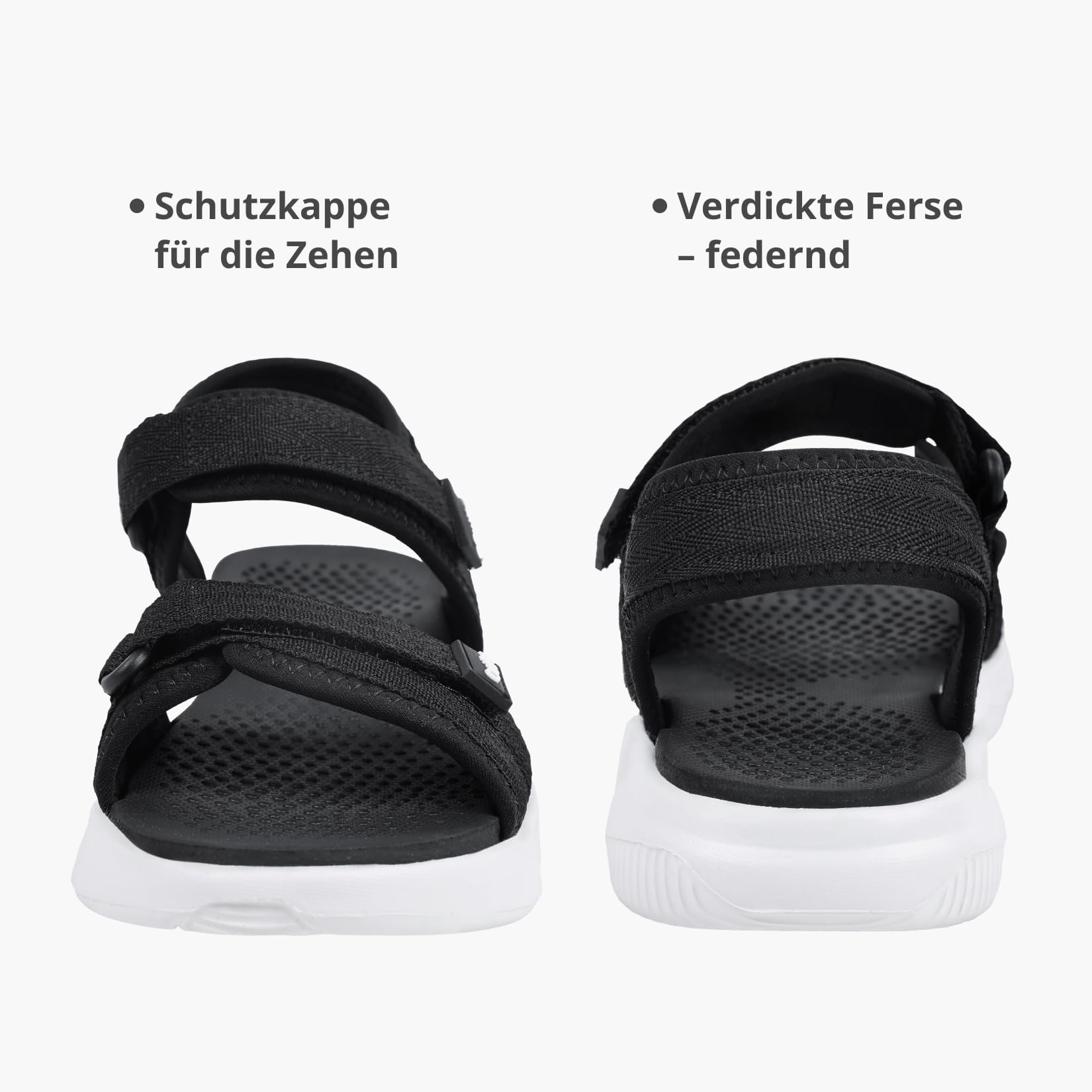 OutPro Sandalias deportivas y de verano para mujer, planas, transpirables, para trekking y senderismo, sandalias deportivas con soporte de arco para playa, viajes, deportivas