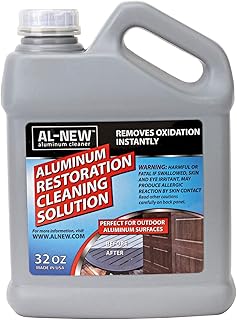 AL-NEW Aluminum Restoration Cleaning Solution | Clean & Restore Patio Furniture, Stainless Steel, and Other Household Metal Surfaces (32 oz.)