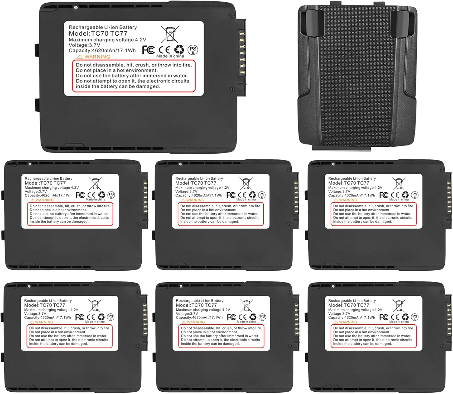 8 Pack TC77 Battery Replacement for Zebra Barcode Scanner BT-000318,Compatible with Zebra Symbol Motorola TC70, TC72, TC75, TC77, TC700h, TC700k, TC720l, TC75x, TC75EK, TC75AH, TC75GK, TC77HL