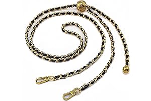 BEAULEGAN Thin Purse Chain Extra Long Strap 51 Inches Black