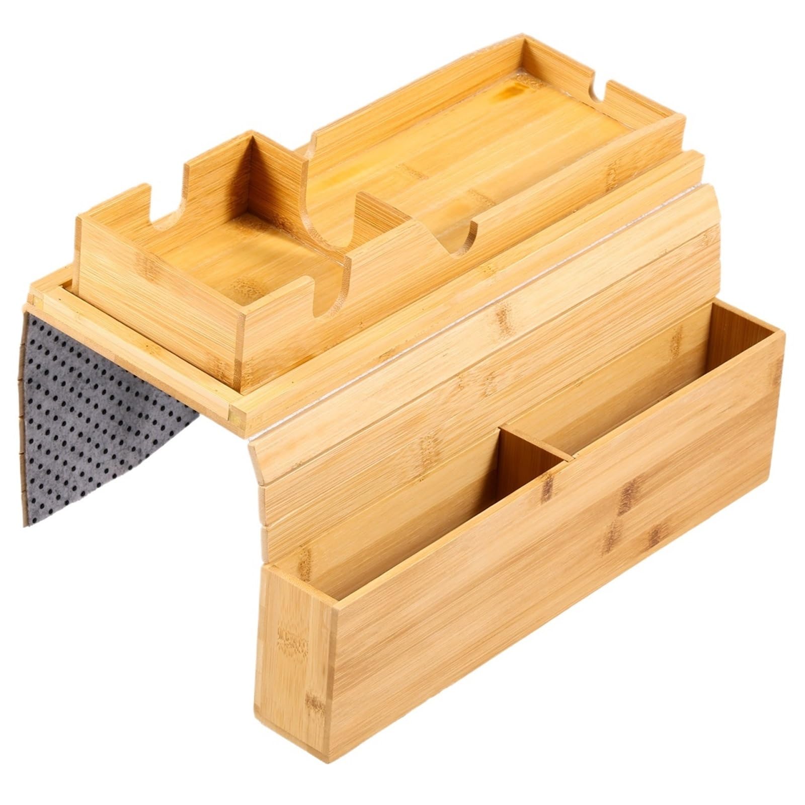Iopklytf Style A Sofa Armrest Organizer Foldable Anti-Slip Sofa Armrest Cup Tray