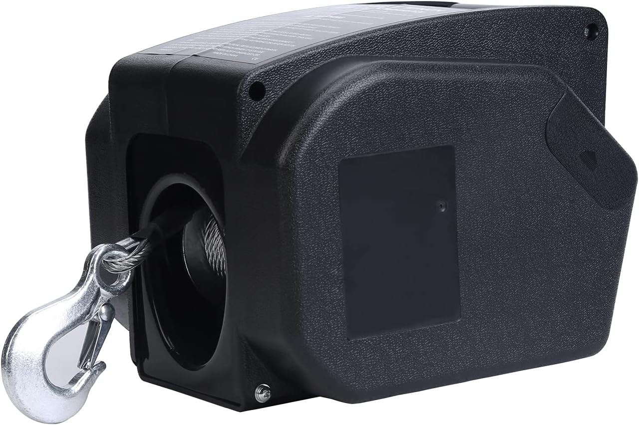 Cygrd Portable Trailer Winch, Reversible Electric Winch 12V DC, Power-in, Power-out and Freewheel Operations for Boats Up to 6000 lbs with Wireless Remote Control and Hand Crank : Industrial & Scientific