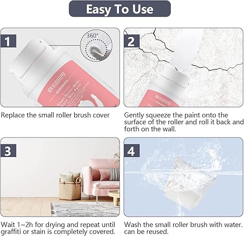 Miniatura 6 de Cepillo pequeño para parches, pintura de secado rápido, 2023, nuevo rodillo de pasta de reparación de paredes pequeñas, herramienta portátil de mano