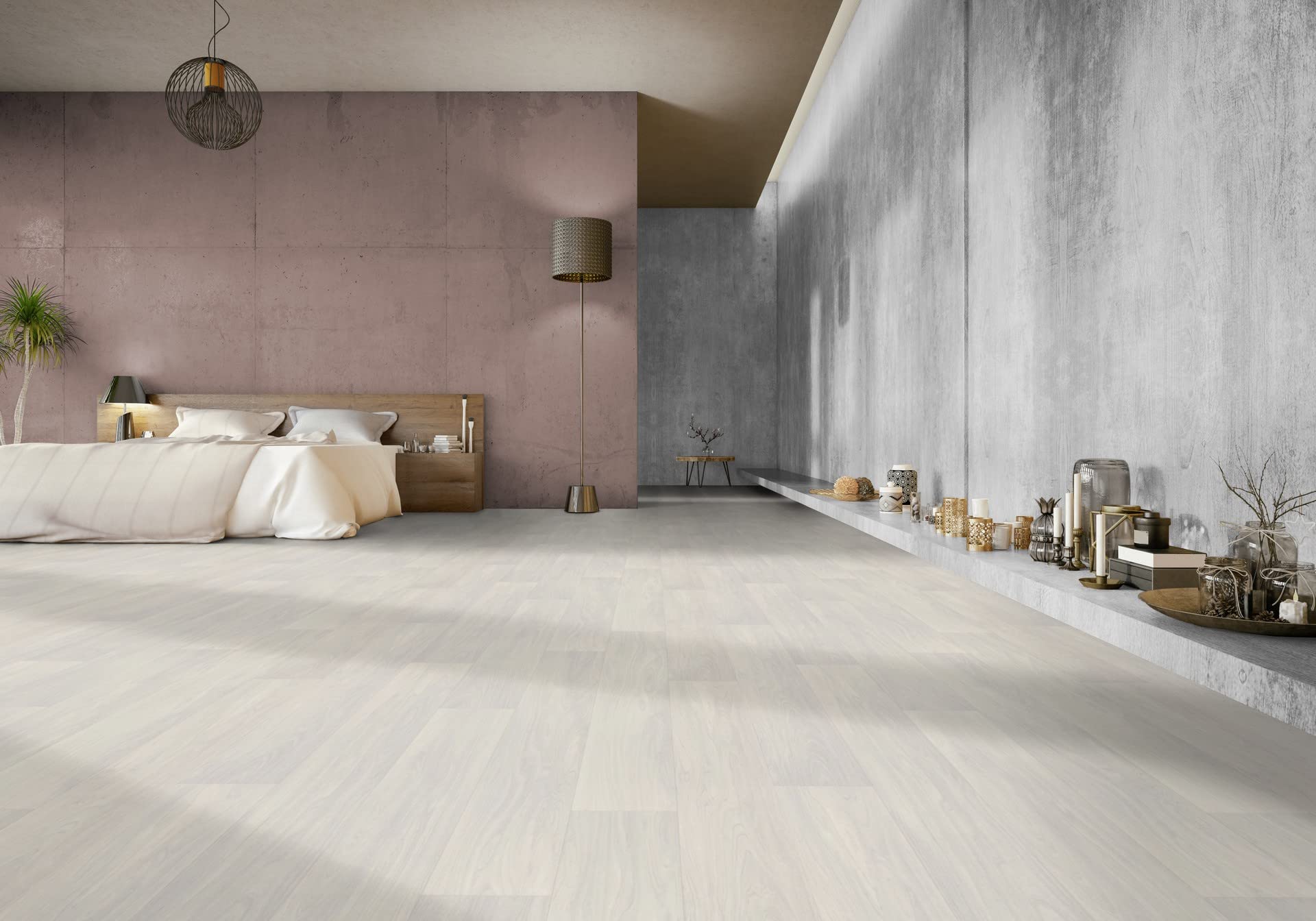 MadeInNature Pavimenti in PVC/Tappetini per interni/pavimenti in vinile antiscivolo/piccole e grandi dimensioni. (Plancher Rustico Chiaro, 1 x 3 m)