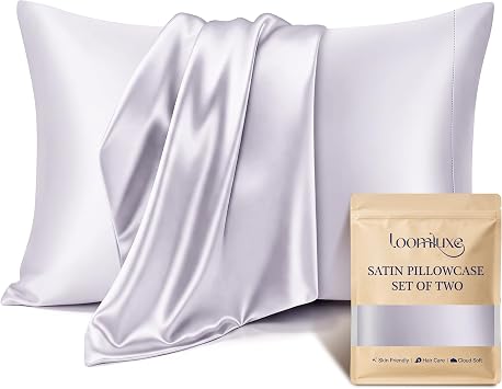 Satin Pillowcases 2 Pack, Standard Size 20"X 26", Lavender Purple