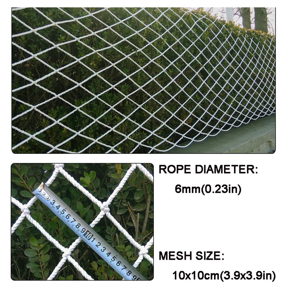 Rete da arrampicata per piante da esterno, rete di sicurezza in poliestere bianco per giardino, parco giochi, camion e recinzioni, rete Det per piante rampicanti e verdure