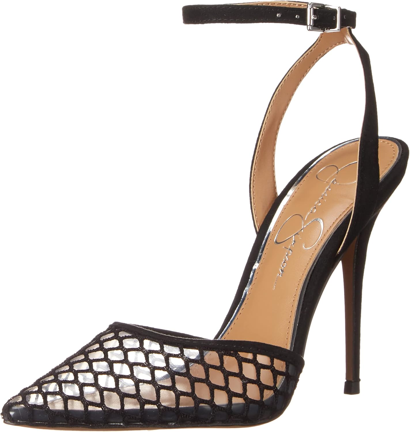 Jessica Simpson Women's Pirrie Lucite Pump, Clear/Black, 5