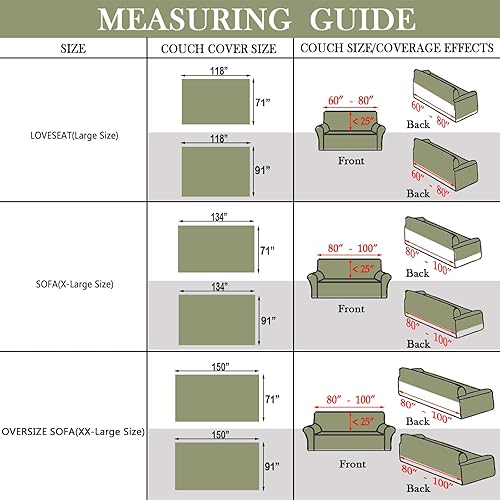 Miniatura 140 de HANDONTIME fundas de sofá beige para sofá, fundas boho de jacquard y corduroy para perros, funda de sofá de felpilla para perros, protector suave