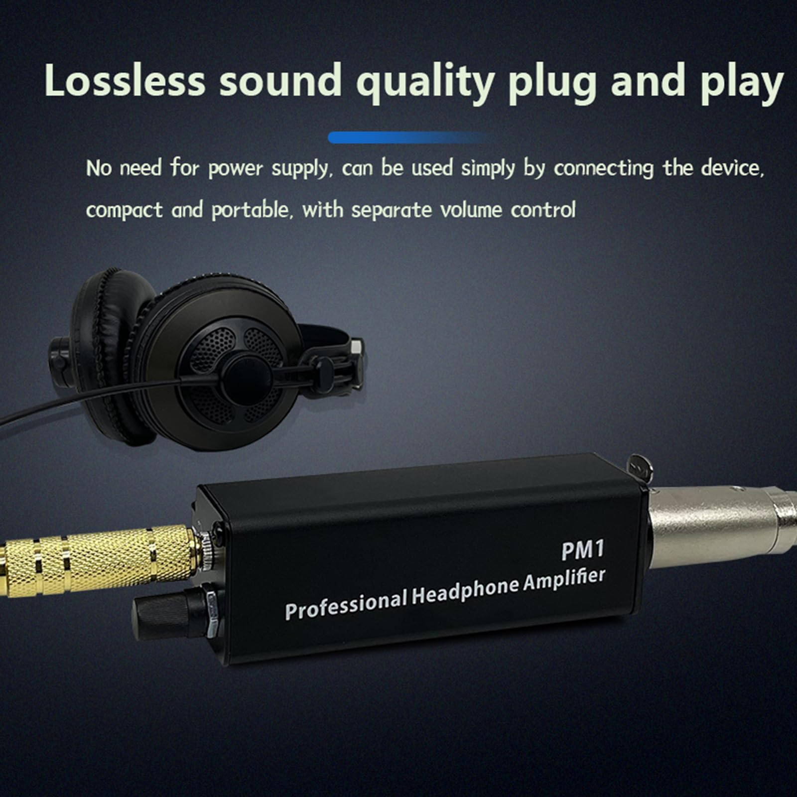 Amplificateur de casque professionnel 3,5 mm avec contrôle du volume pour une meilleure connexion des sons