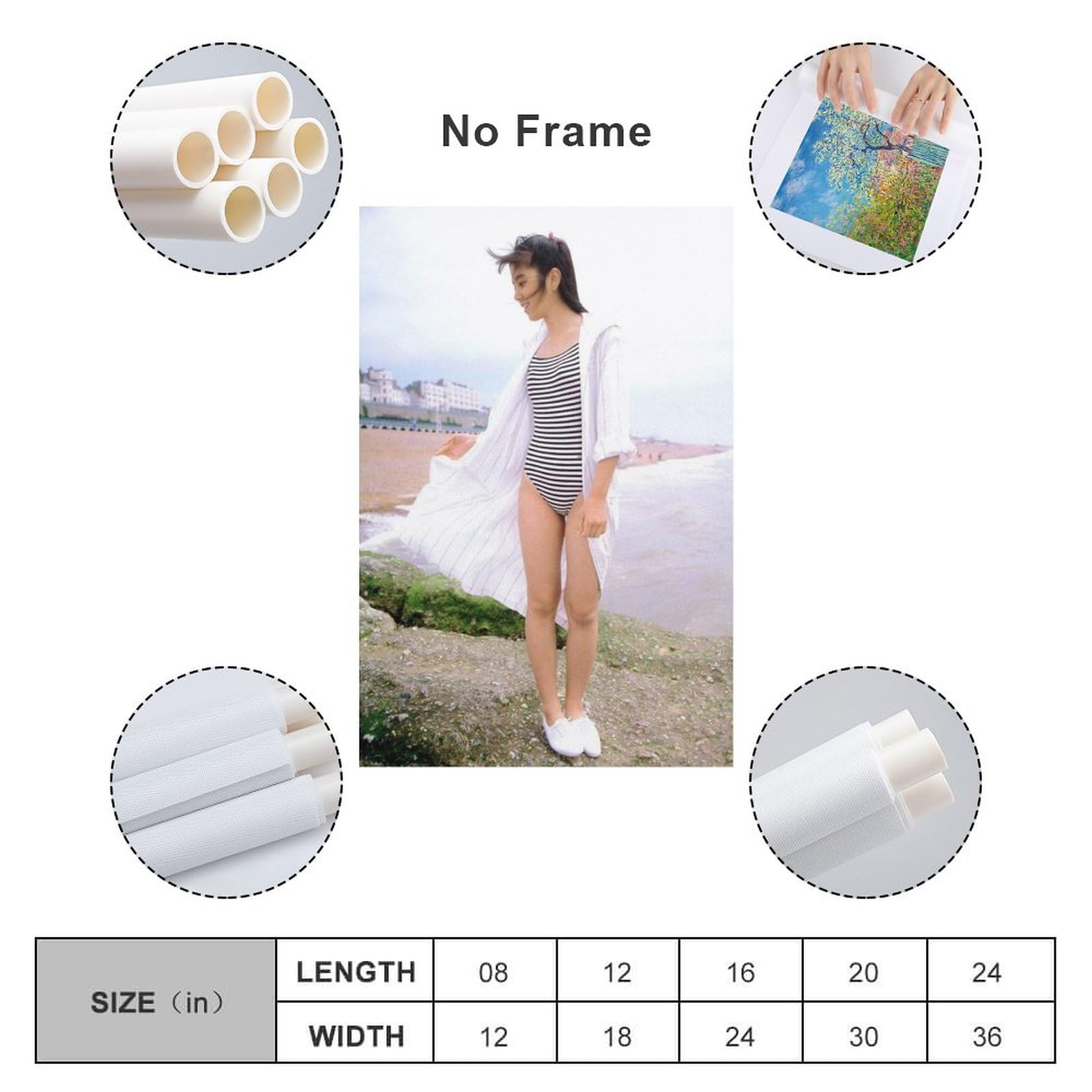 Amazon.co.jp: 渡辺満里奈水着セクシー写真ポスター絵画 ホーム装飾 アートパネル プリント キャンバス 壁アート 現代壁掛け 絵画 版画  芸術作品 インテリア20x30inch(50x75cm)