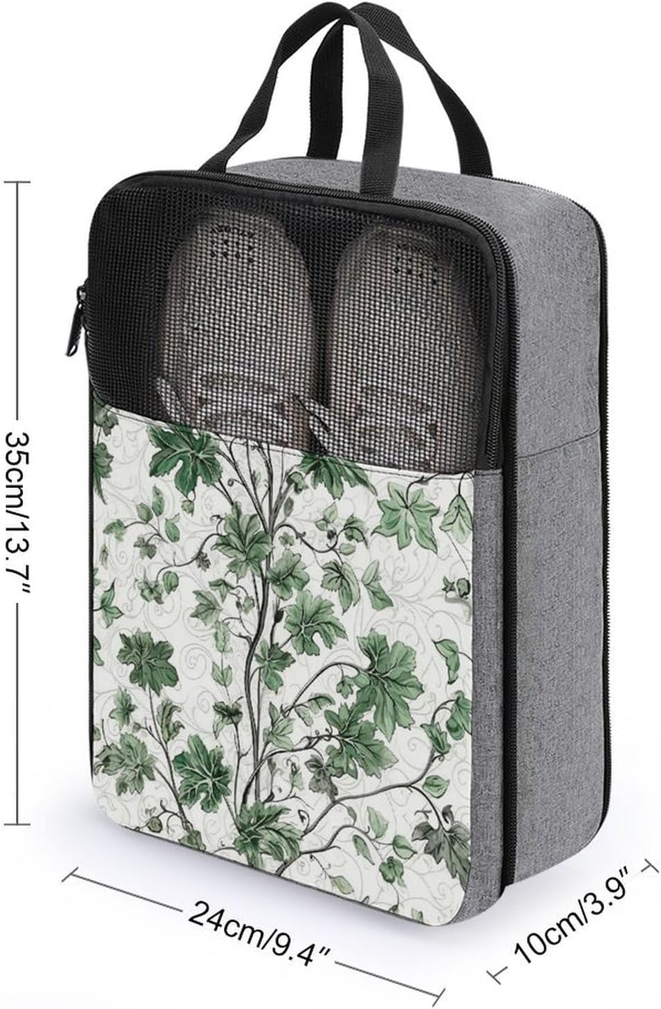 Travel Shoes Bag, Green Leaves And Vines Travel Bags for Shoes, Travel, Sports, Foldable Shoe Pouch for Men And Women