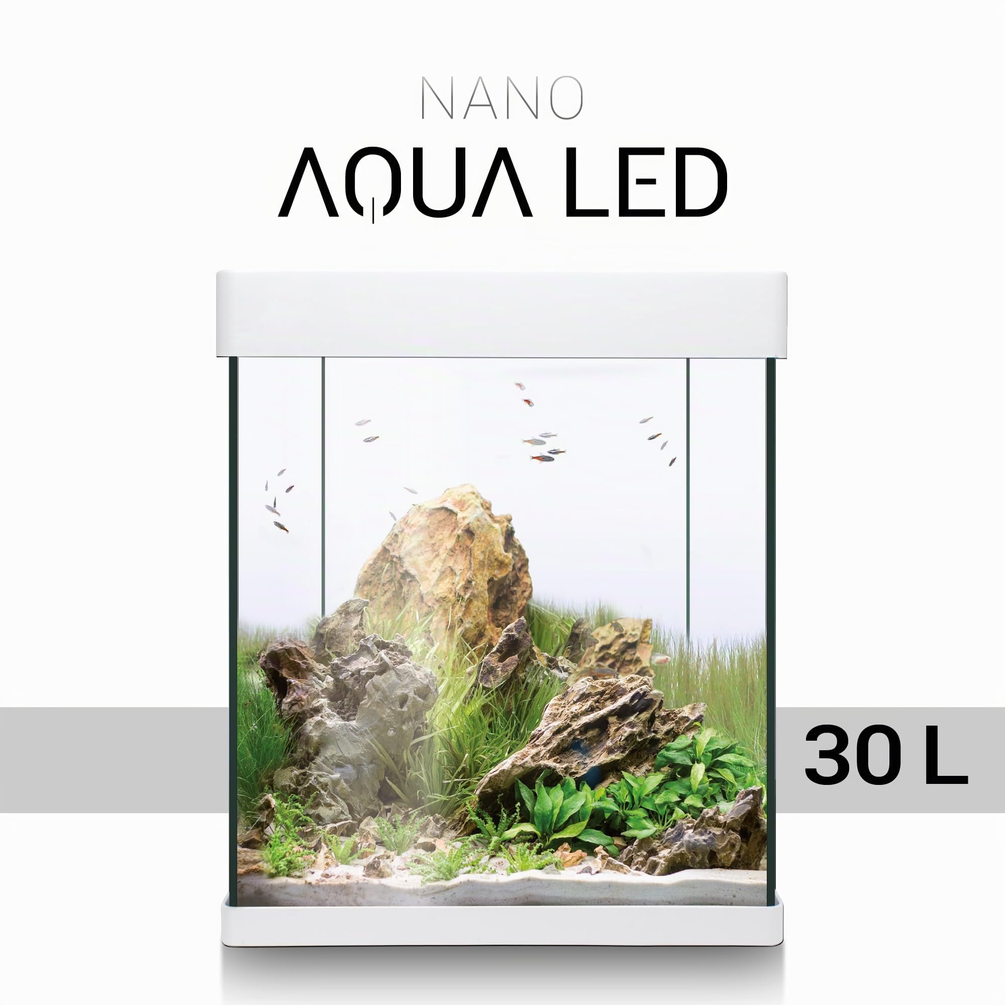 ICA KNA30 Nano Aqualed Crystal Kit Aquarium Blanc