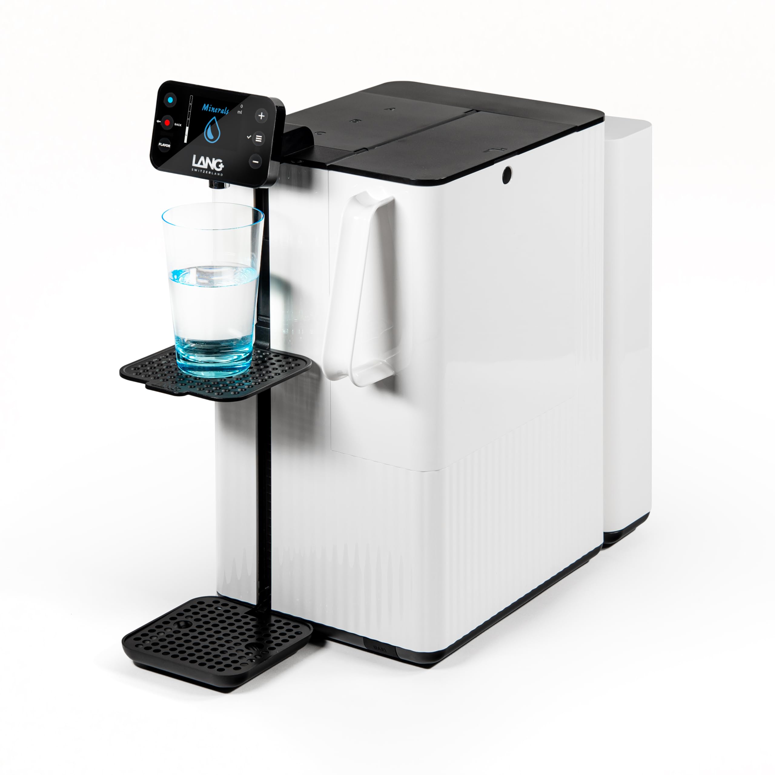 LANGWATER - Depuratore Acqua Domestico Portatile - Osmosi Inversa e Mineralizzazione - Senza Installazione - Erogatore di Acqua Calda - Senza Microplastiche - Da Banco - Minerali non Inclus