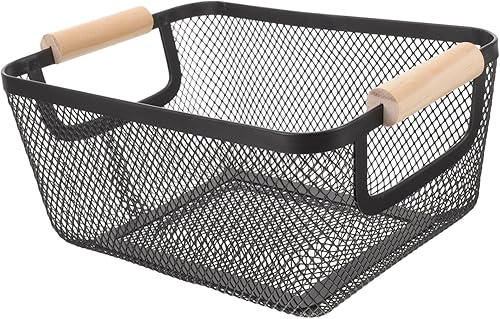 Angoily Cesta de alambre pequeña de metal, cestas de alambre para almacenamiento de patatas, cestas de alambre para organizar cestas de baño,