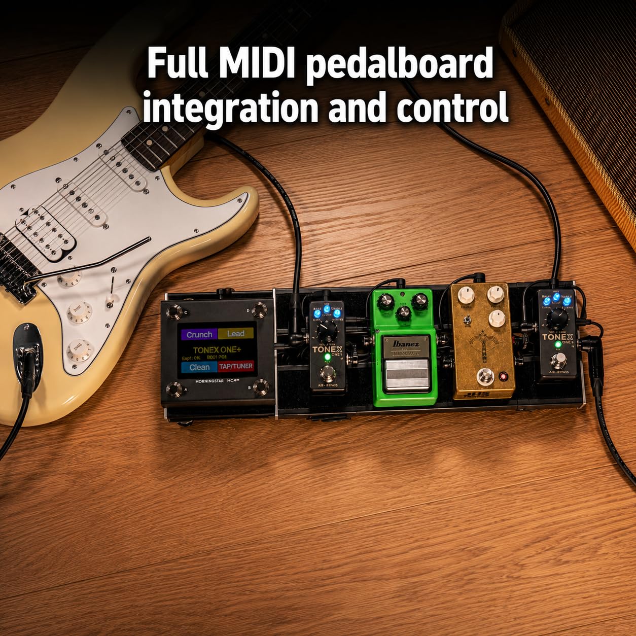 IK Multimedia TONEX ONE+ AI amplificatore per chitarra e pedale effetti con editing wireless Bluetooth, controllo MIDI, interfaccia audio USB, oltre 60.000 modelli di tono, simulatore compatto di