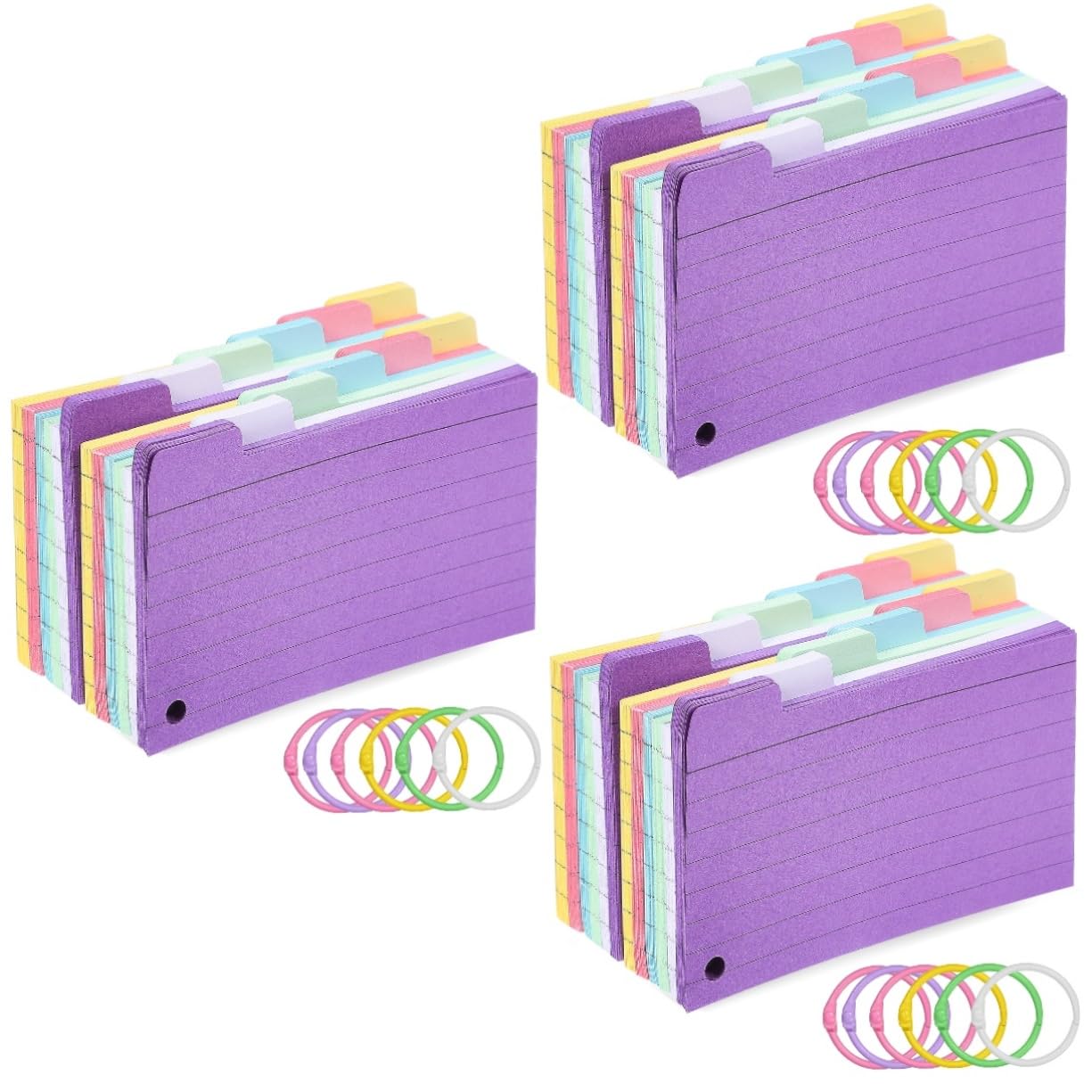 Operitacx 900hojas Tarjetas De Índice Rayadas Anillas De Encuadernación Tarjetas De Para y Organización De