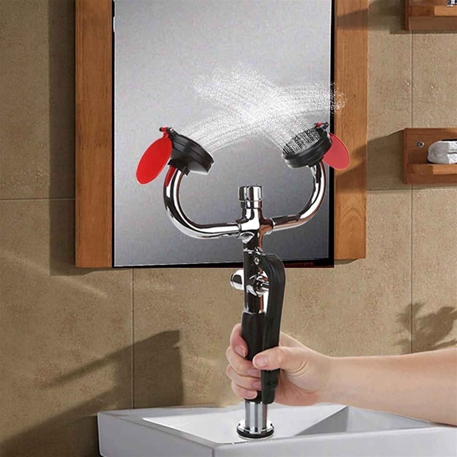 Lavaocchi a spruzzo a parete, lavaocchi portatile, doccia di sicurezza for laboratorio di emergenza, attrezzatura industriale for lavaggio oculare