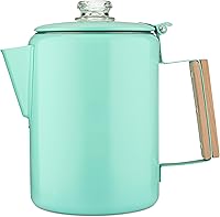Vista 11 de COLETTI Bozeman Blue Percolator Cafetera — Cafeteras de Camping — La Percoladora Favorita para Camping — SIN Aluminio o Plástico [9 tazas, Azul]