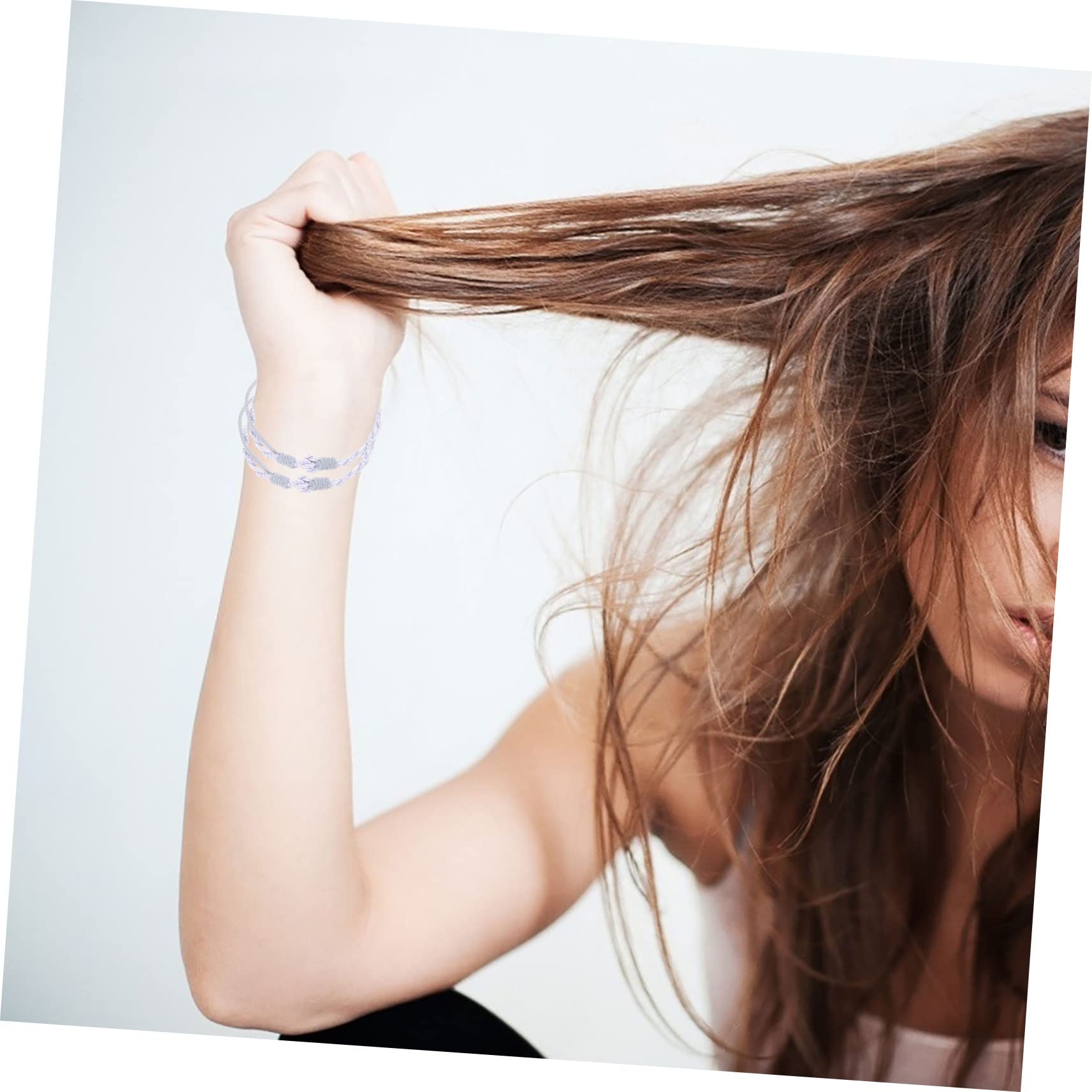 80 Piezas Conjunto De Diadema Lazos Para El Cabello Lazos Elásticos Para El Cabello Pulsera Joyería Para El Para Banda Para El Para El FRCOLOR