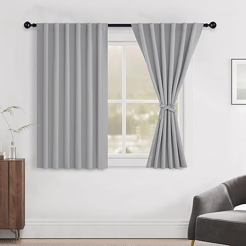 Miniatura 19 de Hiasan Cortinas opacas blancas extra anchas para dormitorio, cortinas opacas térmicas extra anchas de 72 pulgadas de largo, con pestaña trasera,