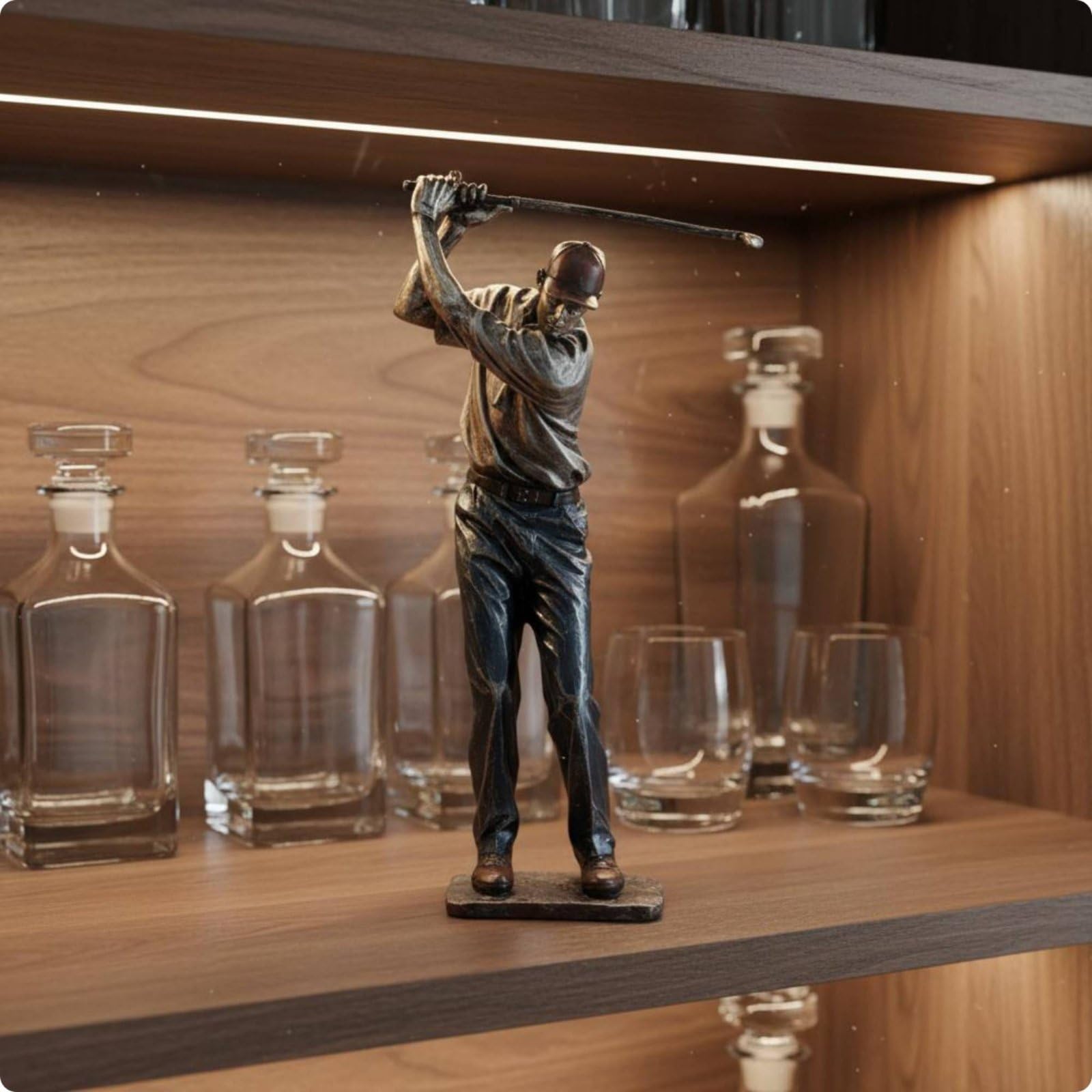 Qianly Estatua Golfista Resistente Figura Golfista a Mano Estatua portista Golf para Estantería, Style to 1