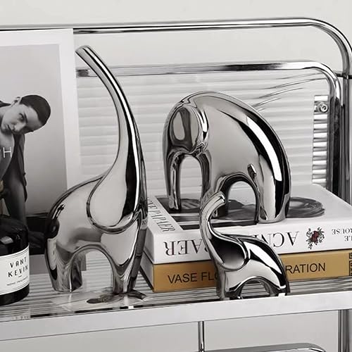 Miniatura 5 de Estatua moderna de cerámica decorativa de elefante, decoración del hogar para sala de estar, estante, estantería moderna, figuritas, escultura de