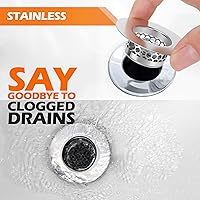 Vista 4 de Colador para Lavabo de Baño, Colador de Drenaje para Lavabo de Bañera, Atrapapelos para Lavandería, Pila de Trapeador, Utilidad, Fregadero