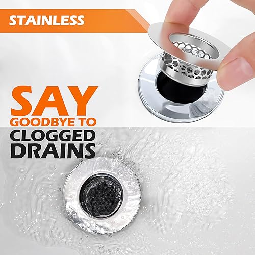 Miniatura 4 de Colador para lavabo de baño, colador de drenaje de fregadero de bañera, colador de pelo para lavandería, piscina de trapeador, utilidad, fregadero,