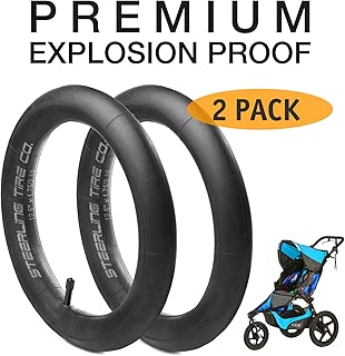 [2 Pack] 12.5'' x 1.75/2.15 Premium Explosion Proof Front Inner Tire Tube for All BOB Revolution Strollers, Stroller Strides and CE & AW - The Perfect BOB Stroller Tire Tube Replacement - coolthings.us