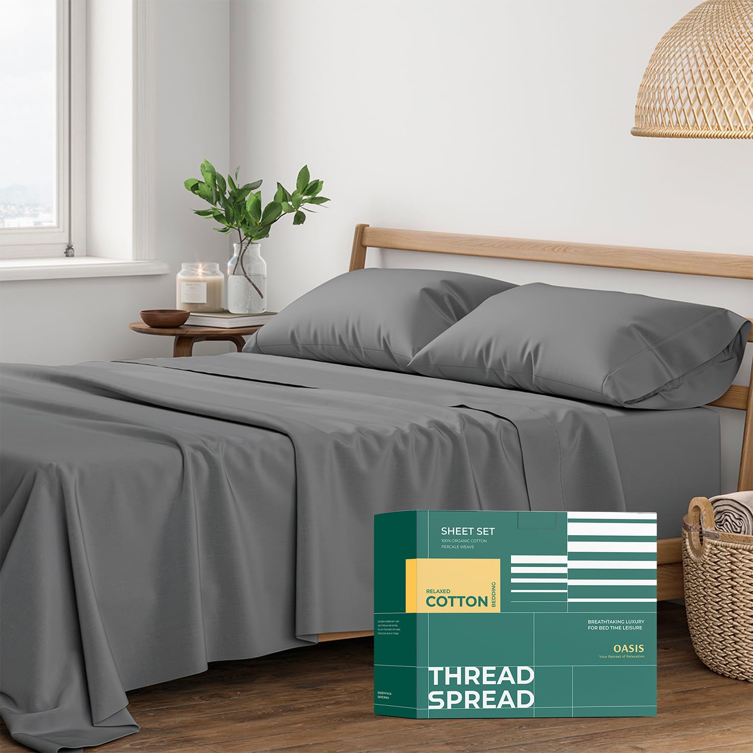 THREAD SPREAD Organic Cotton Percale Sheets